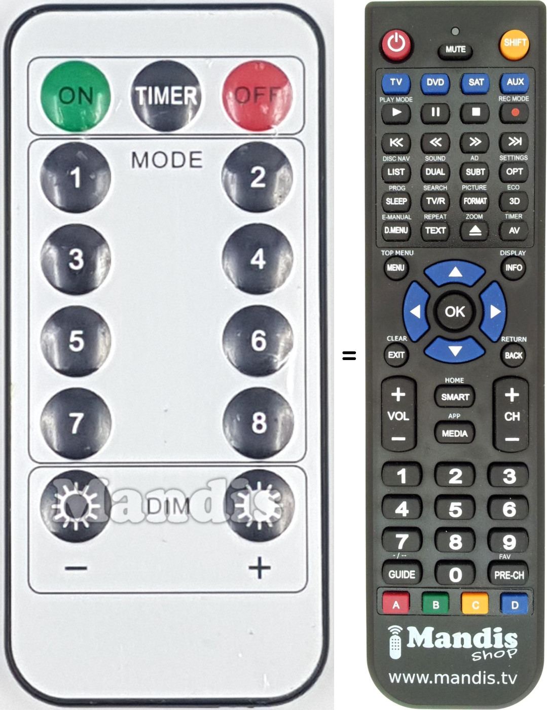 Replacement remote control REMCON2052