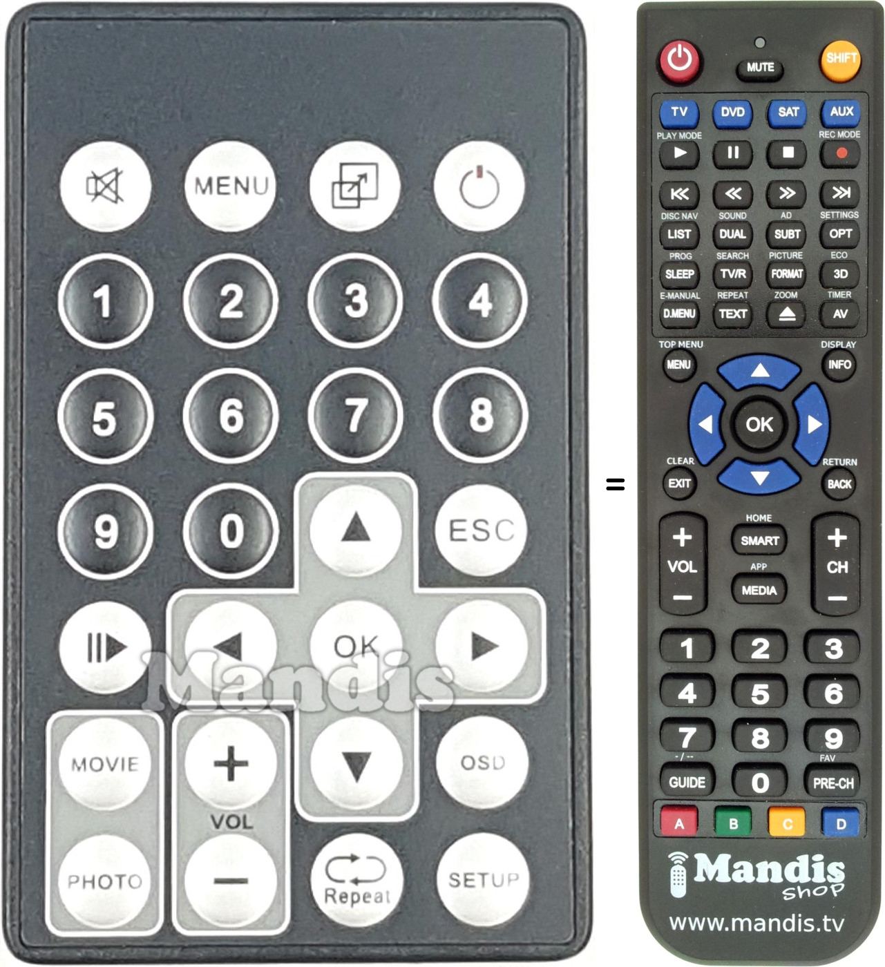 Replacement remote control REMCON2086