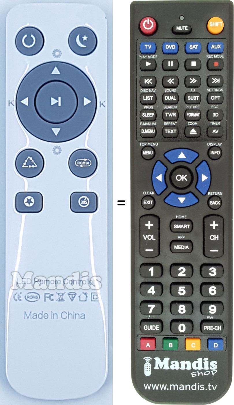 Replacement remote control REMCON2129