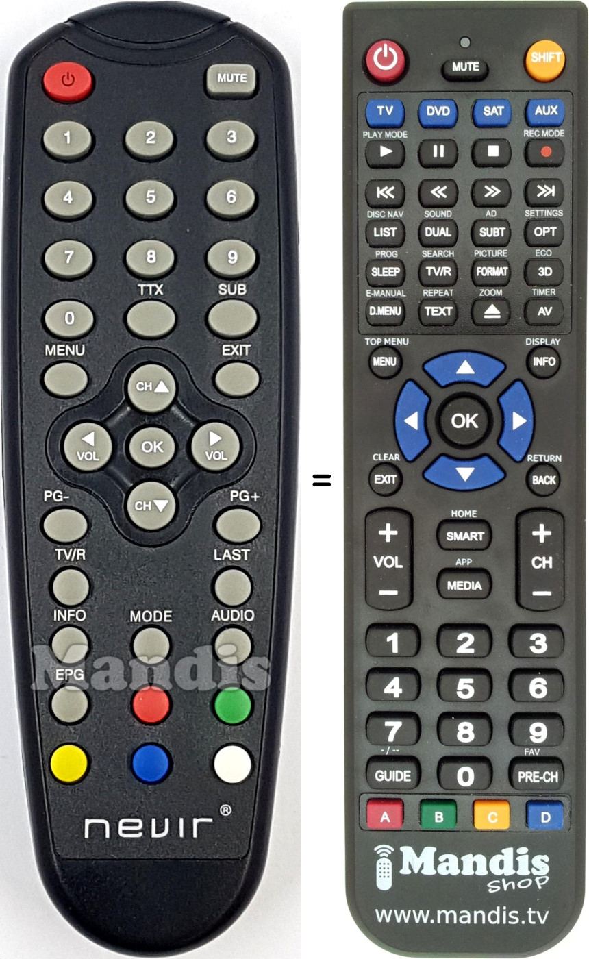 Replacement remote control REMCON2140