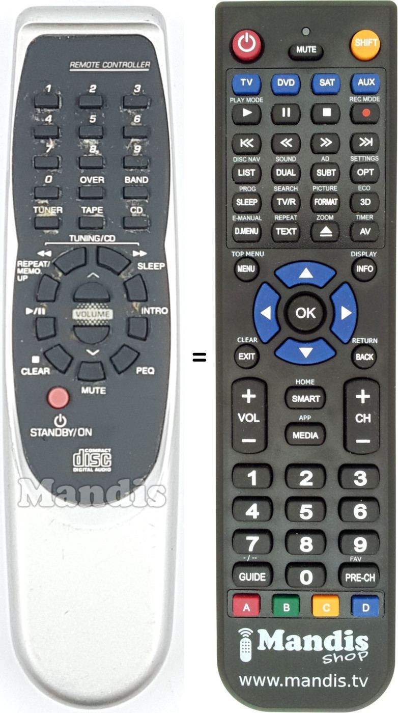 Replacement remote control REMCON2164