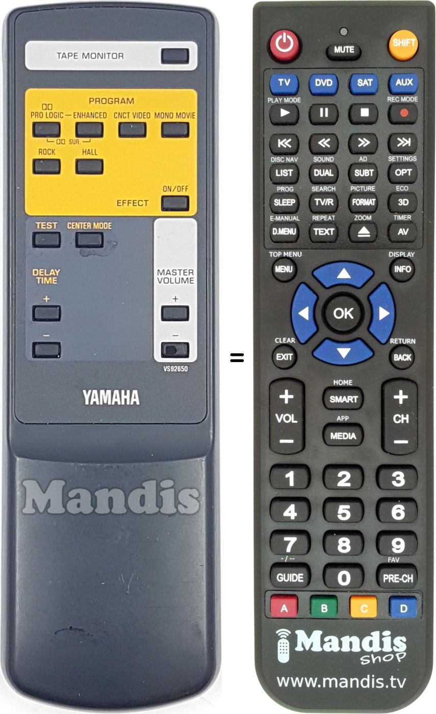 Replacement remote control Yamaha VS926500