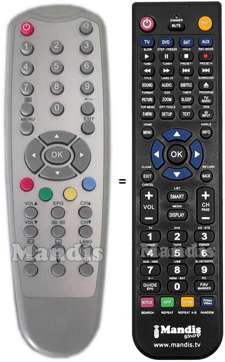 Replacement remote control RELOOK 703018T