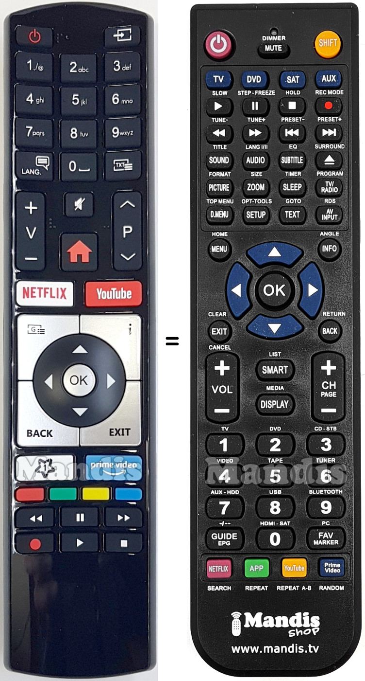Replacement remote control Haier RC4318P