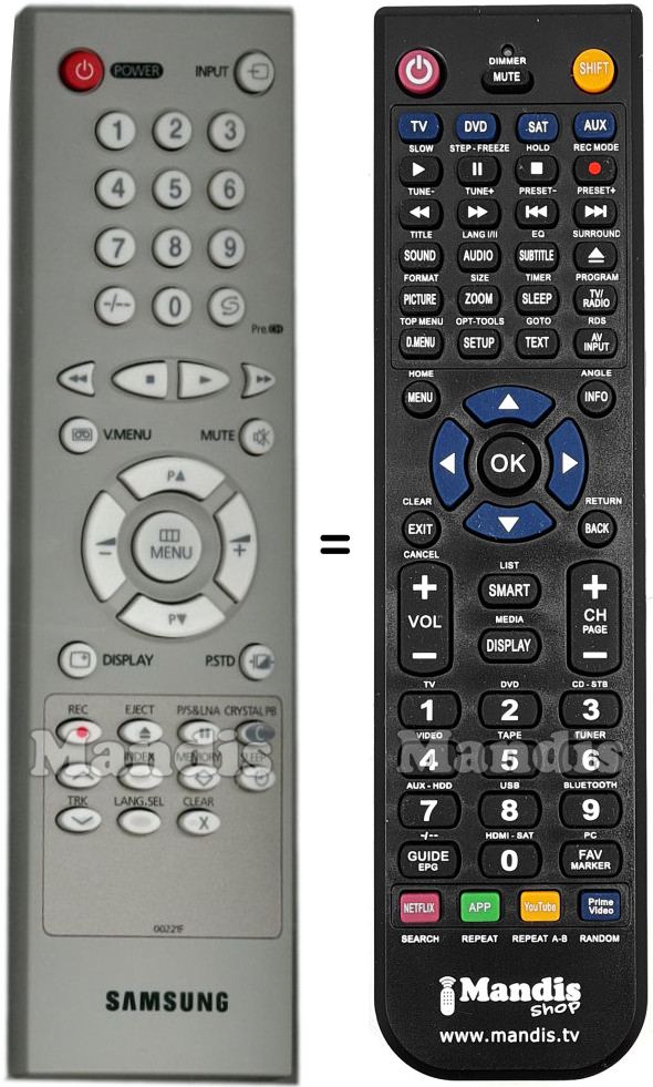 Replacement remote control Samsung AA59-00221F