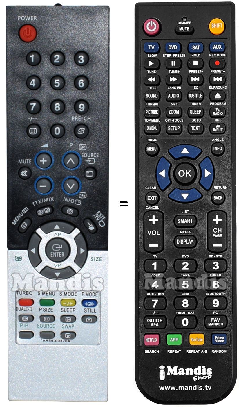 Replacement remote control Samsung AA59-00370A
