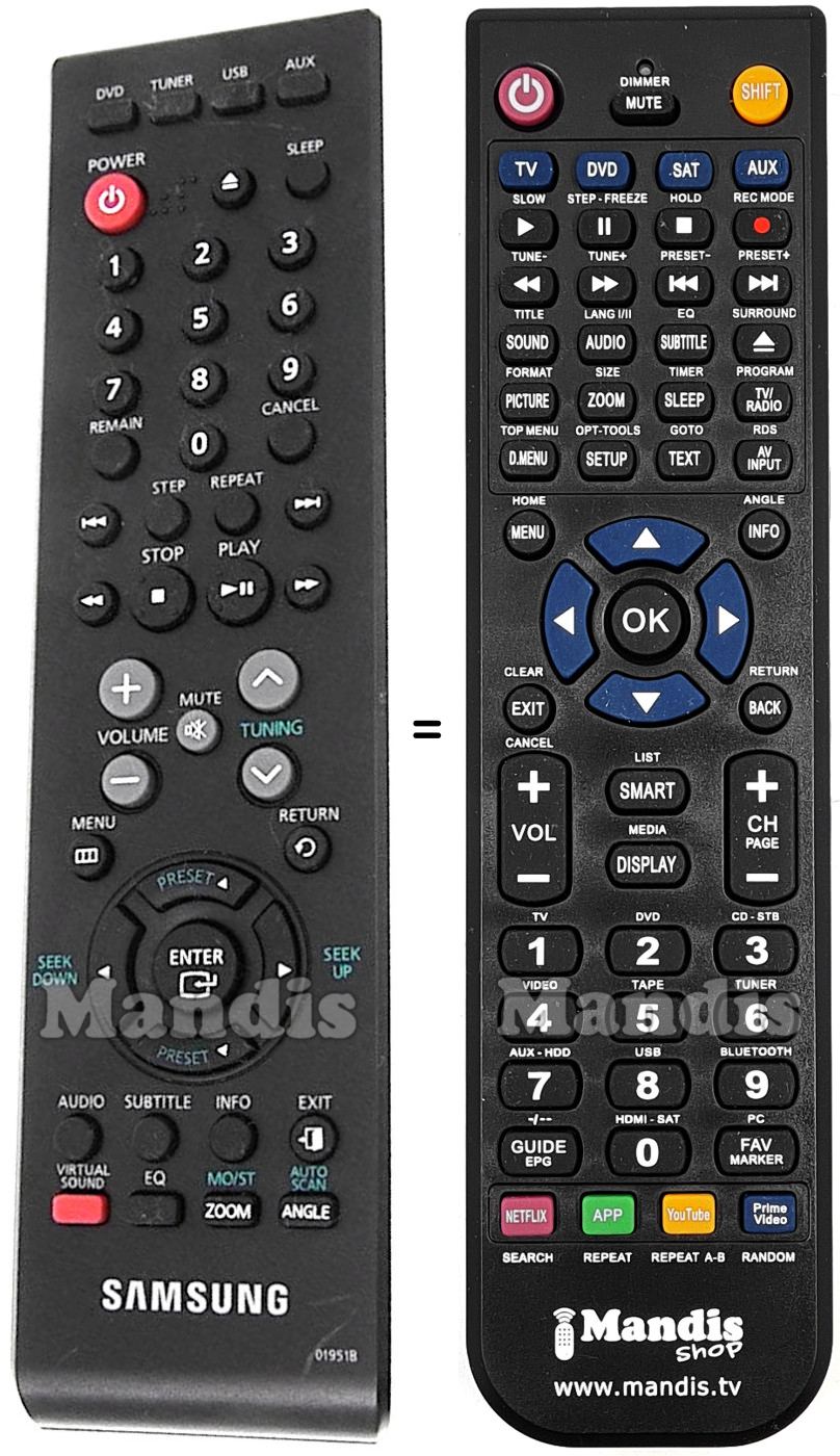 Replacement remote control Samsung AH59-01951B