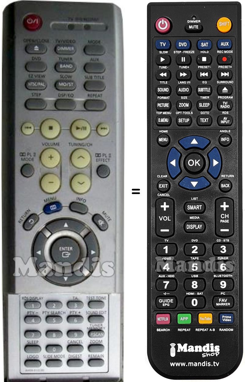 Replacement remote control Samsung AH59-01169B