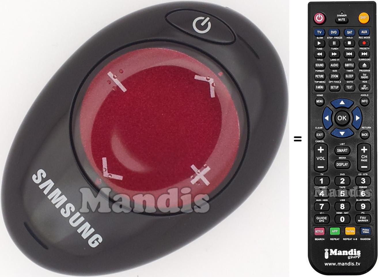 Comandament a distància equivalent Samsung BN5900788B
