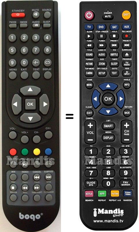 Replacement remote control Q.BELL Bogo001