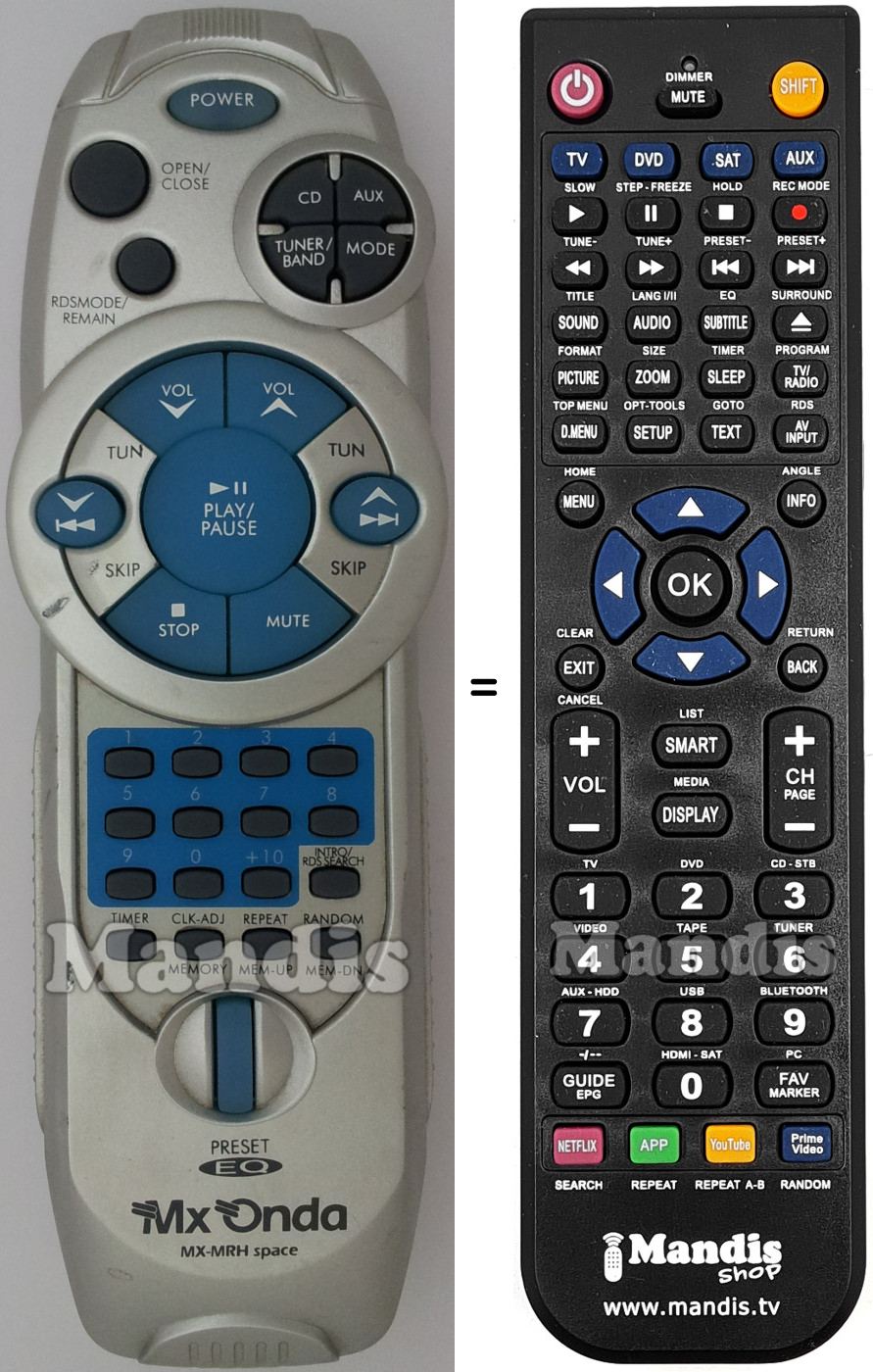 Replacement remote control MXMRH-Space