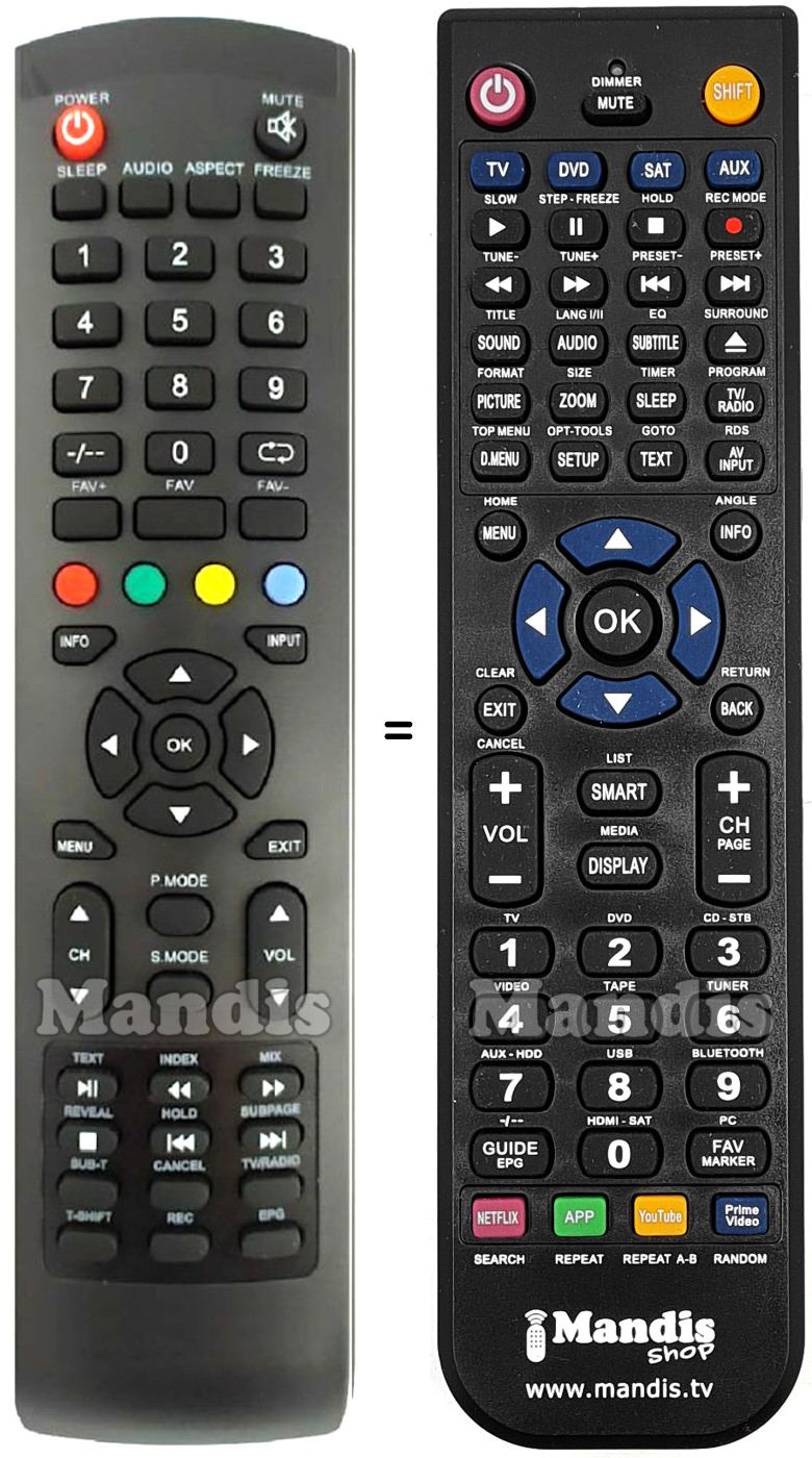 Replacement remote control ND43N2000S