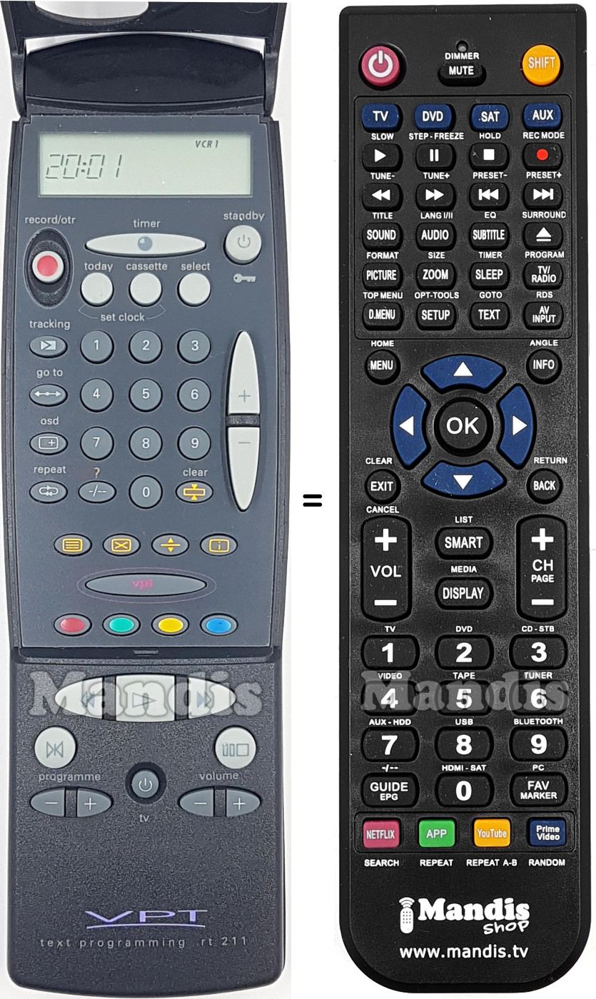 Replacement remote control Horizont RT211-114
