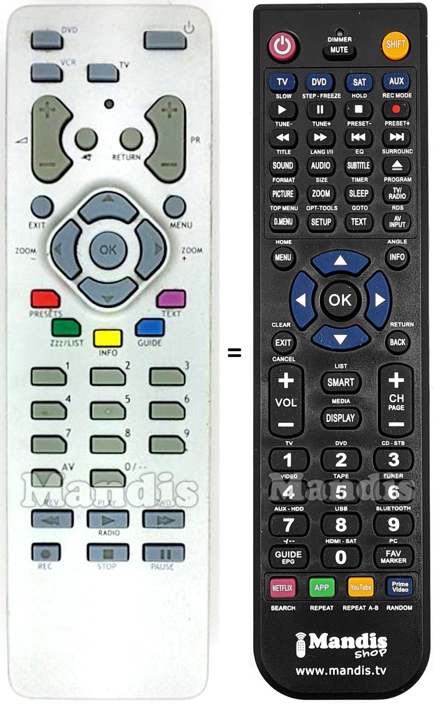 Replacement remote control Thomson RCT 311 TAM 1
