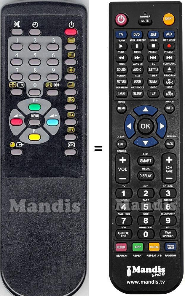 Mando a distancia equivalente Hypson D14RKD5