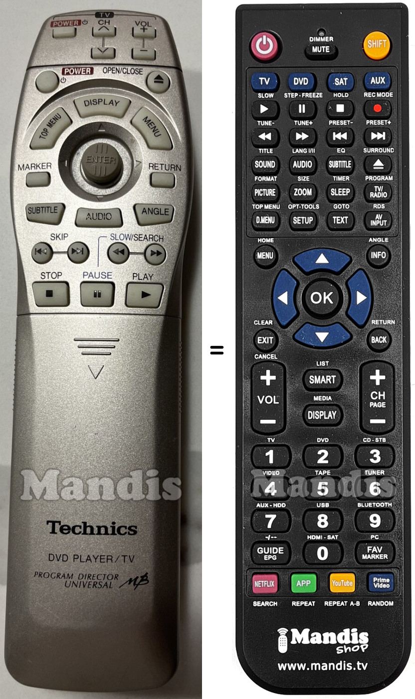 Replacement remote control VEQ2366