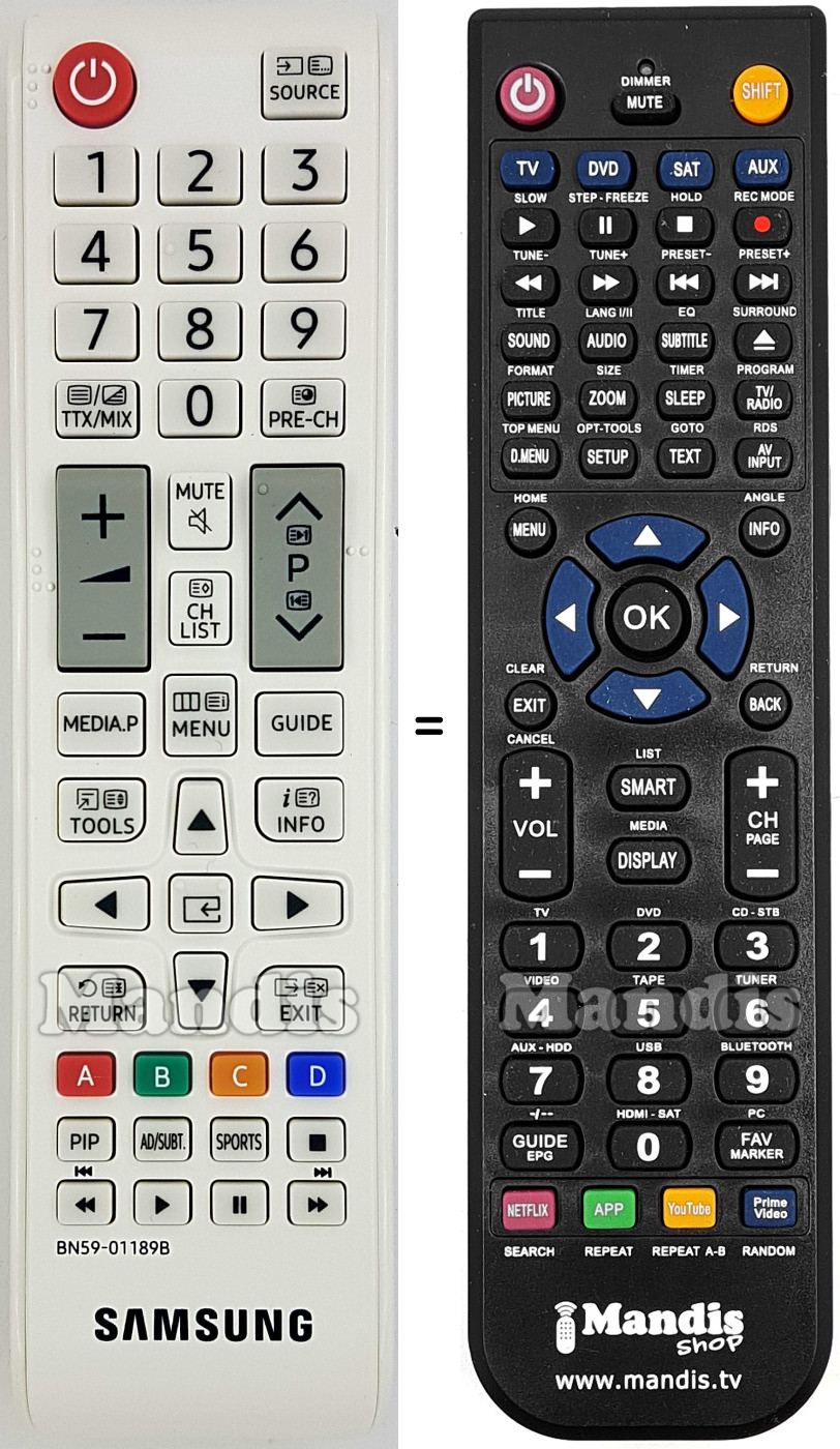 Replacement remote control Samsung BN59-01189B