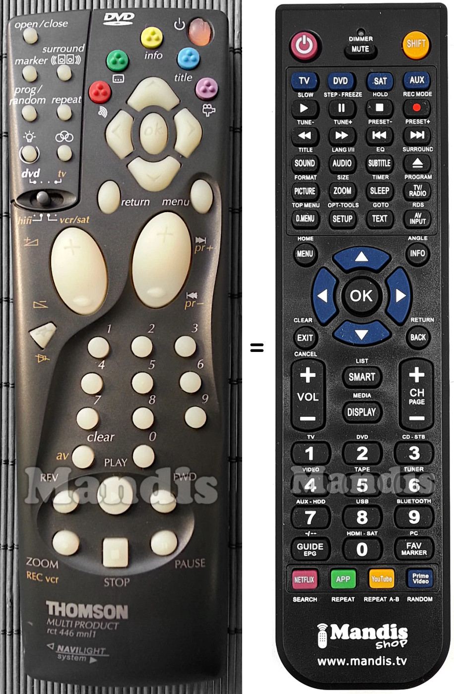 Replacement remote control Nogamatic RCT 446