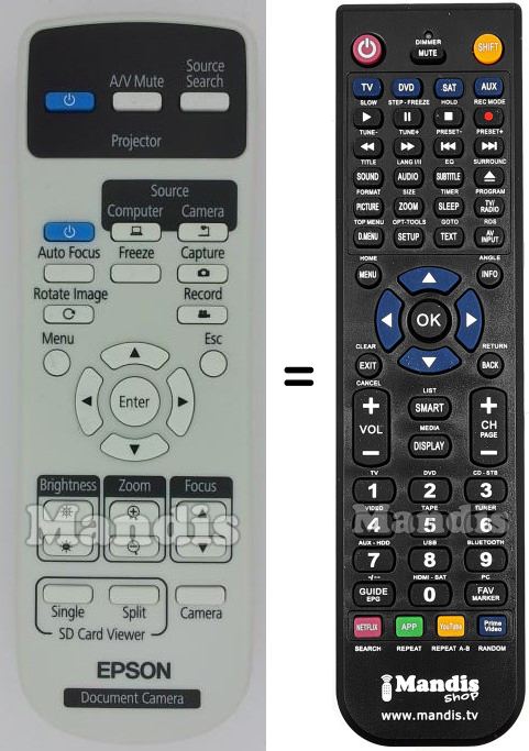 Replacement remote control 217240200