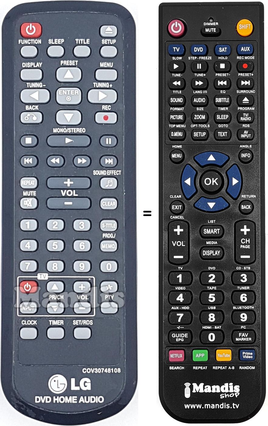 Mando a distancia equivalente COV30748108