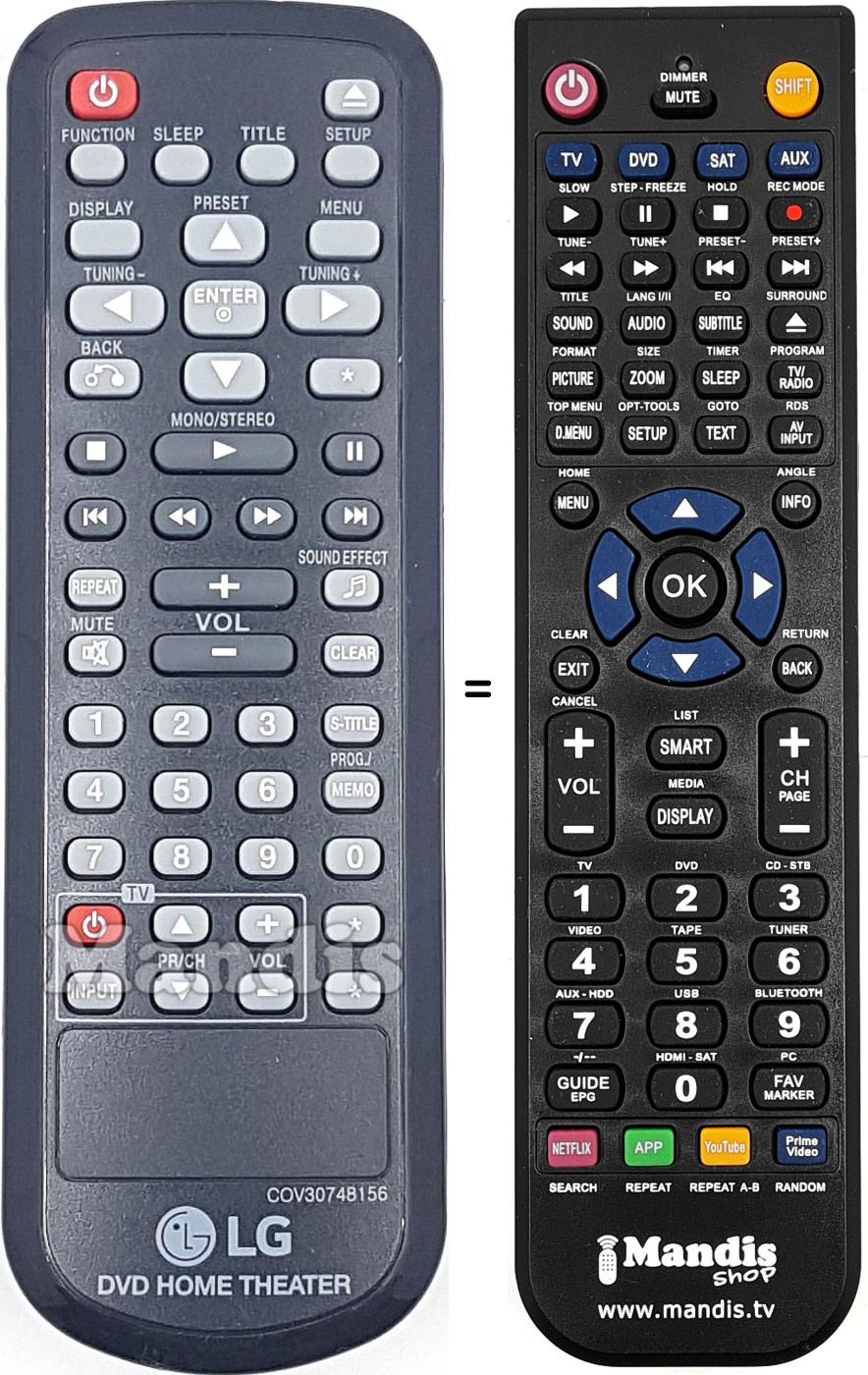Mando a distancia equivalente COV30748156
