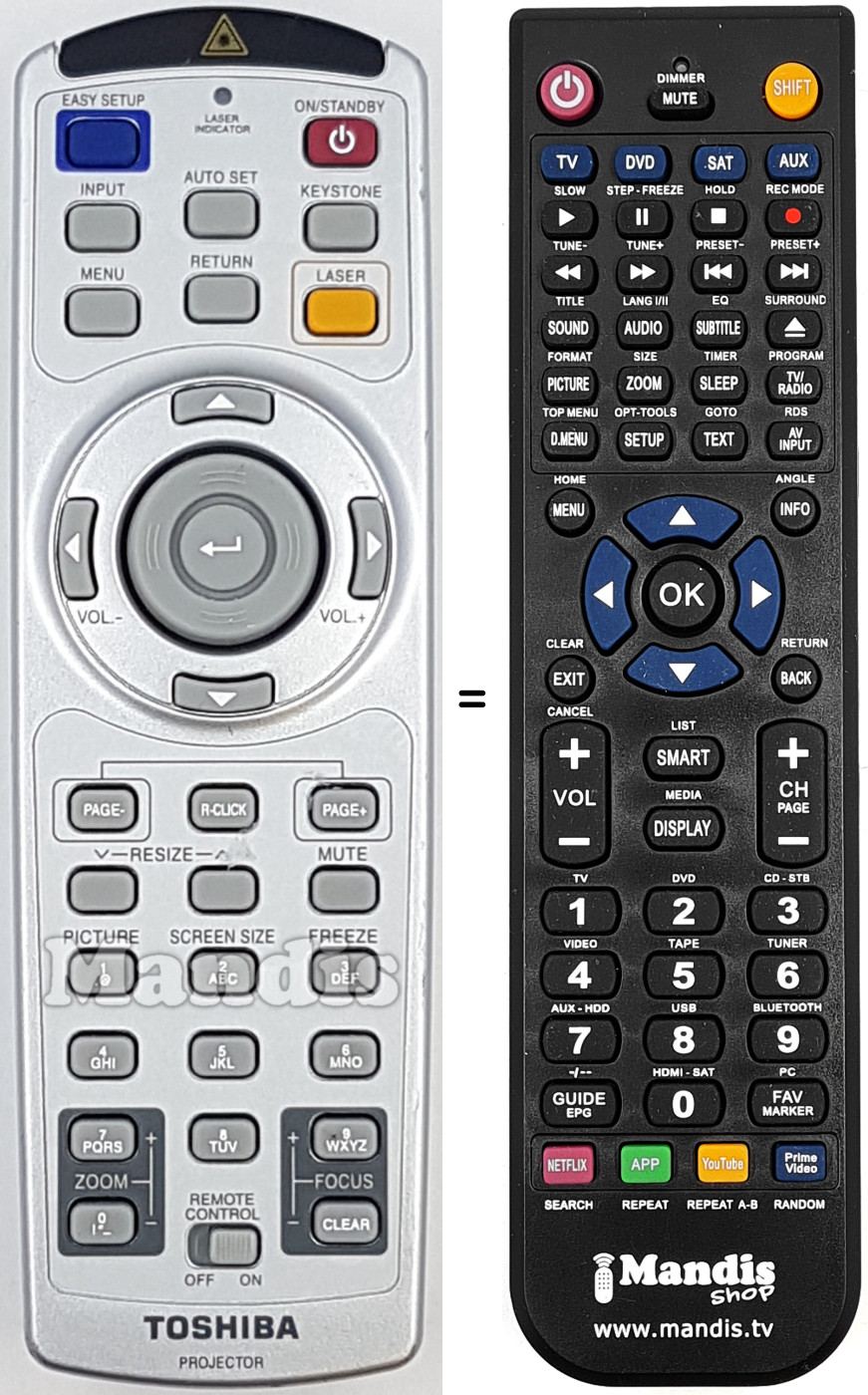Mando a distancia equivalente CT-90247