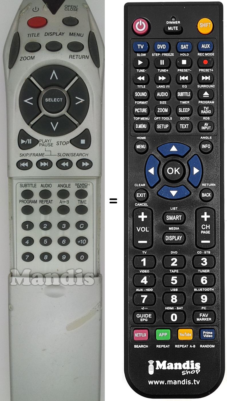 Mando a distancia equivalente REMCON1494