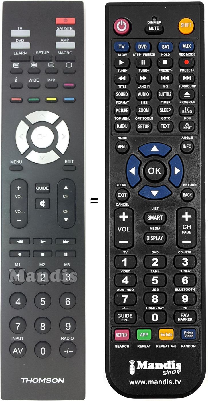 Replacement remote control ROC4411
