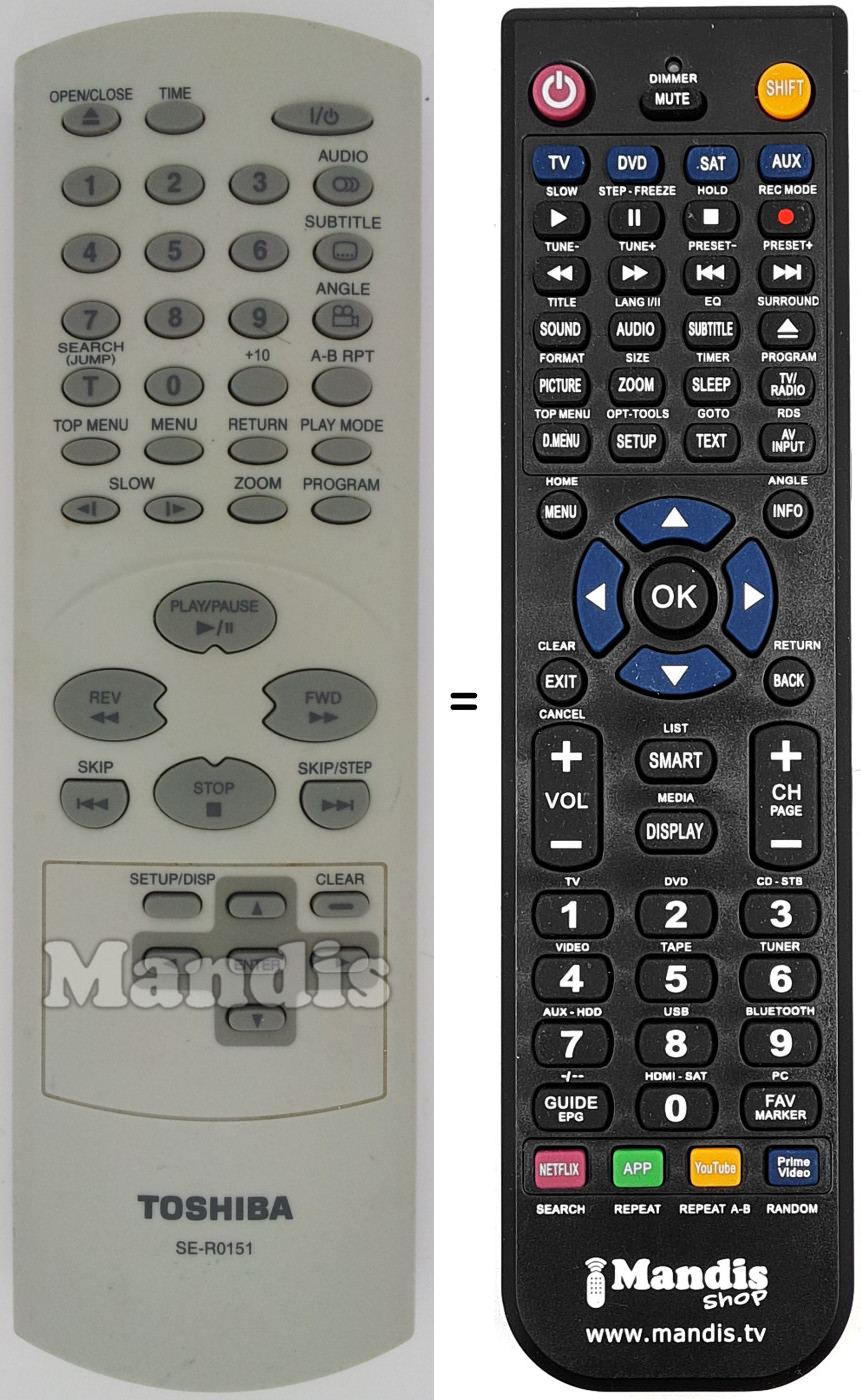 Mando a distancia equivalente SE-R0151