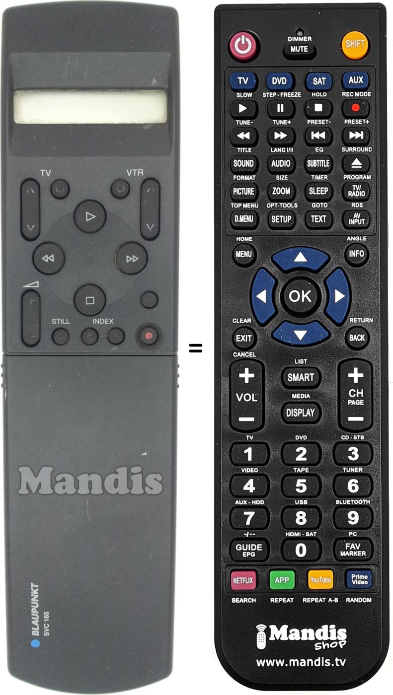 Replacement remote control SVC-165