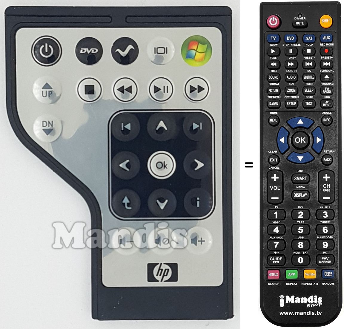 Replacement remote control RC176230801B