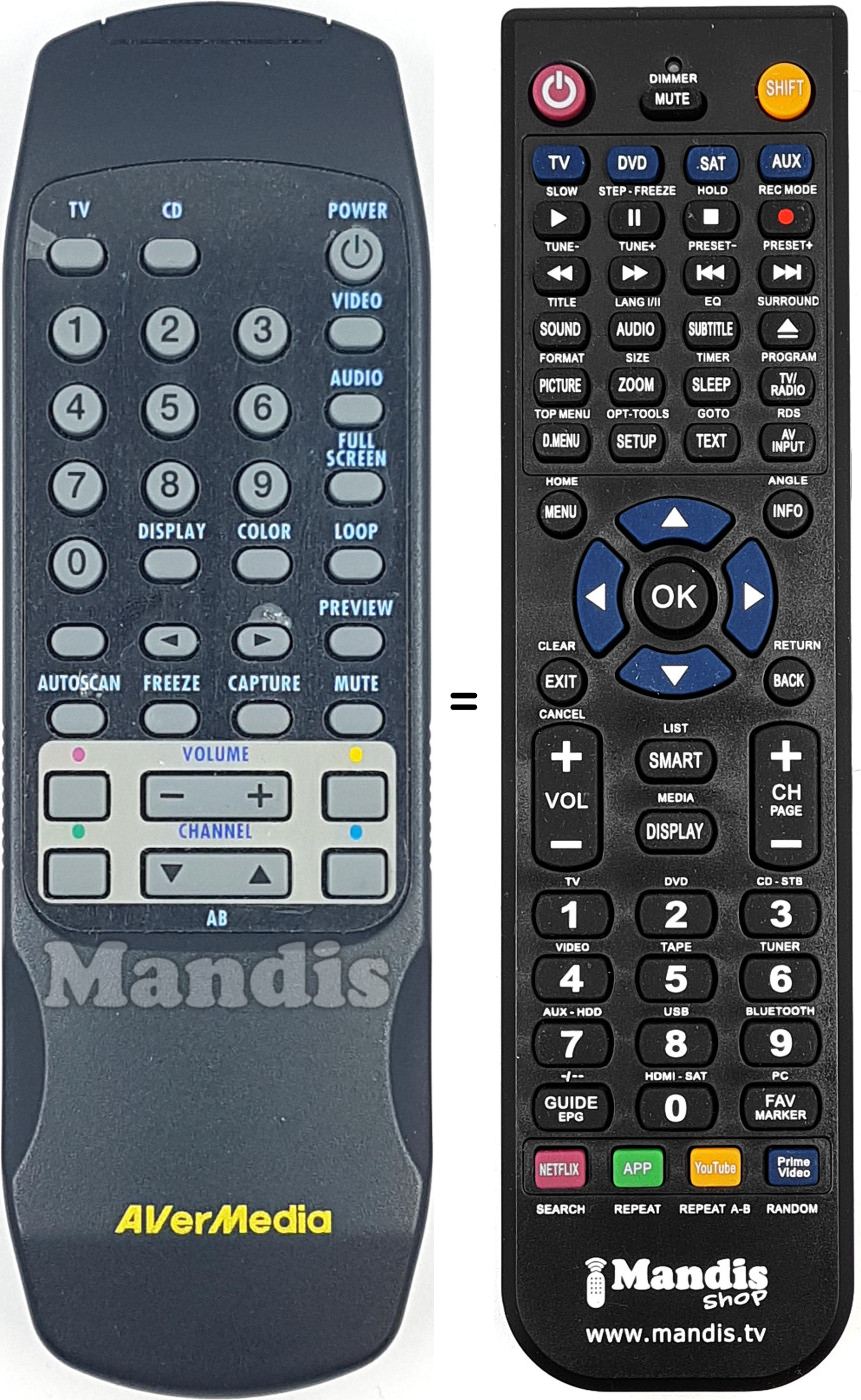 Mando a distancia equivalente AVER005