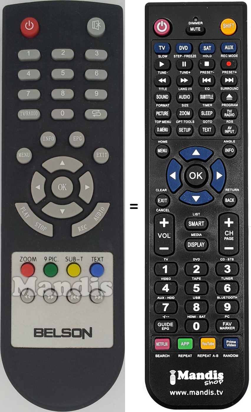 Mando a distancia equivalente BST003