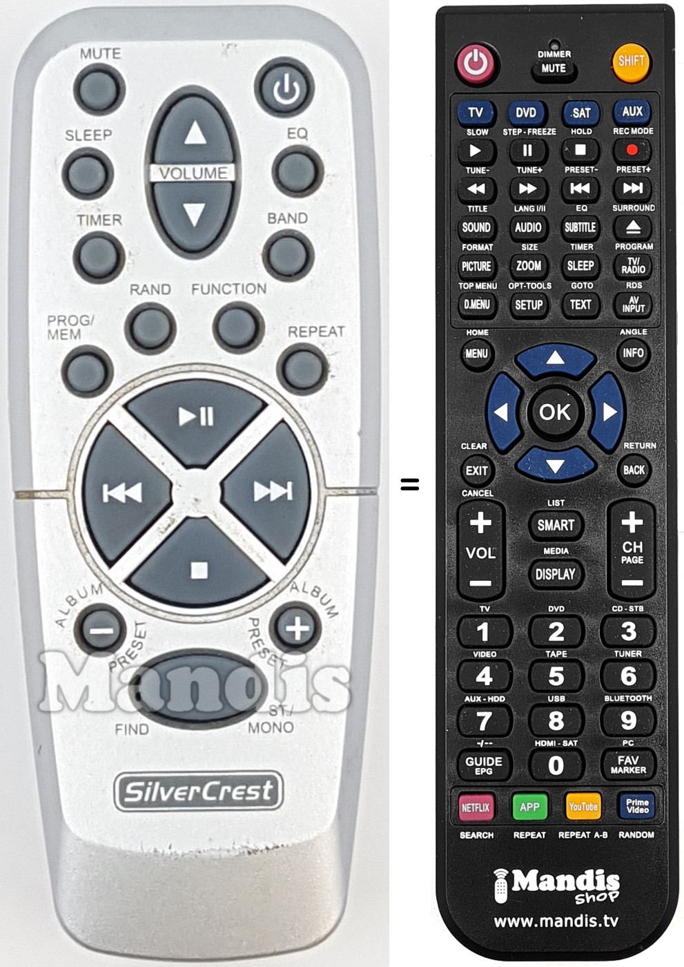 Replacement remote control KH2301 Replacement remote control KH2301