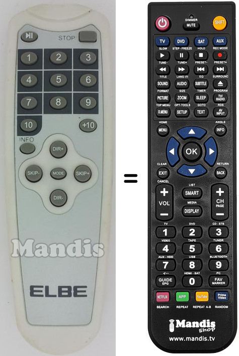 Comandament a distància equivalent REMCON1438