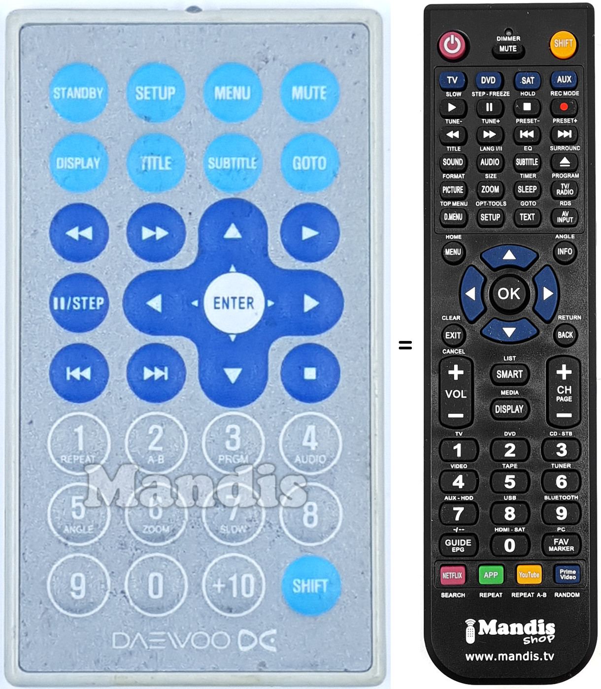 Mando a distancia equivalente REMCON1694