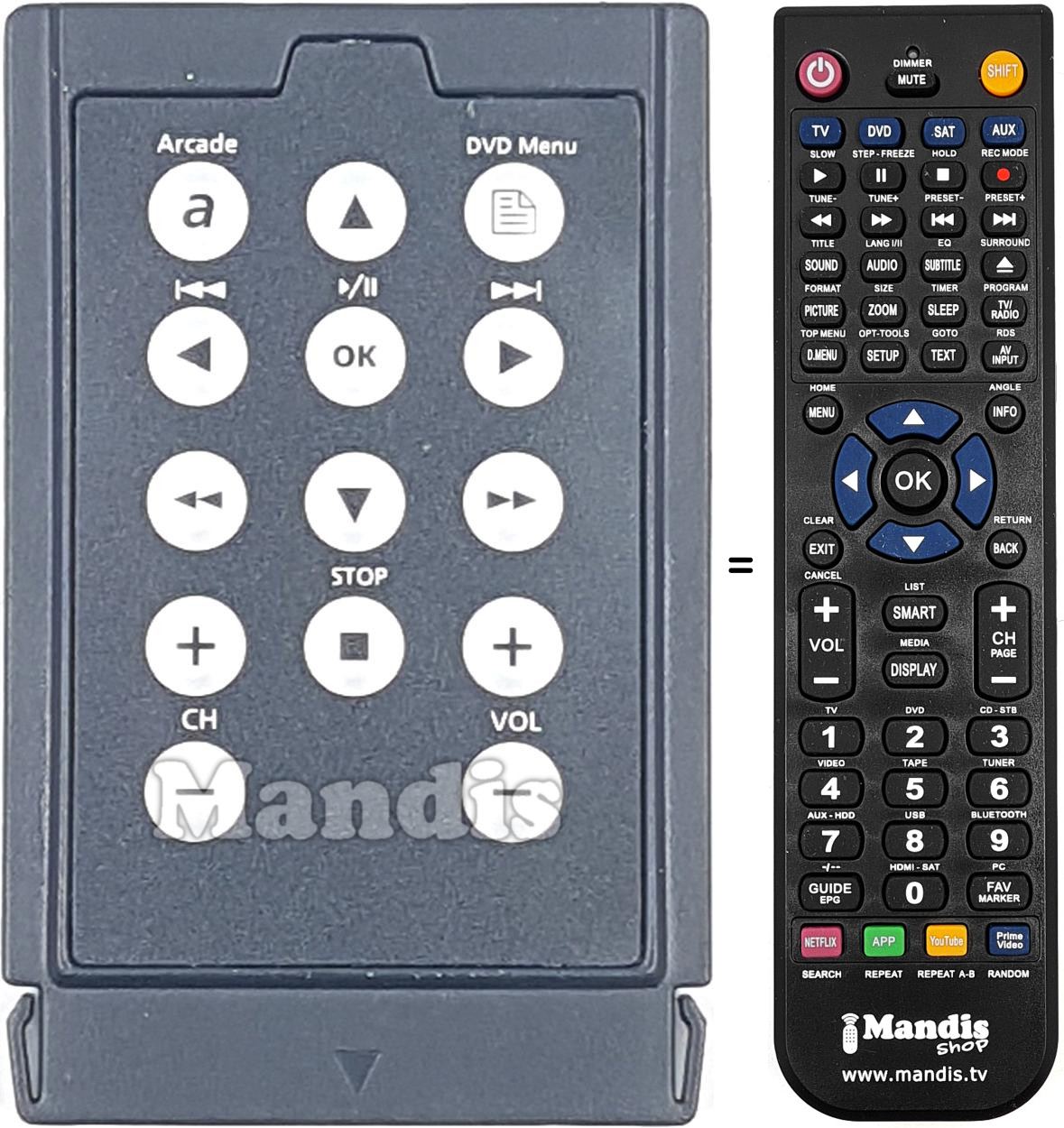 Comandament a distància equivalent REMCON1830