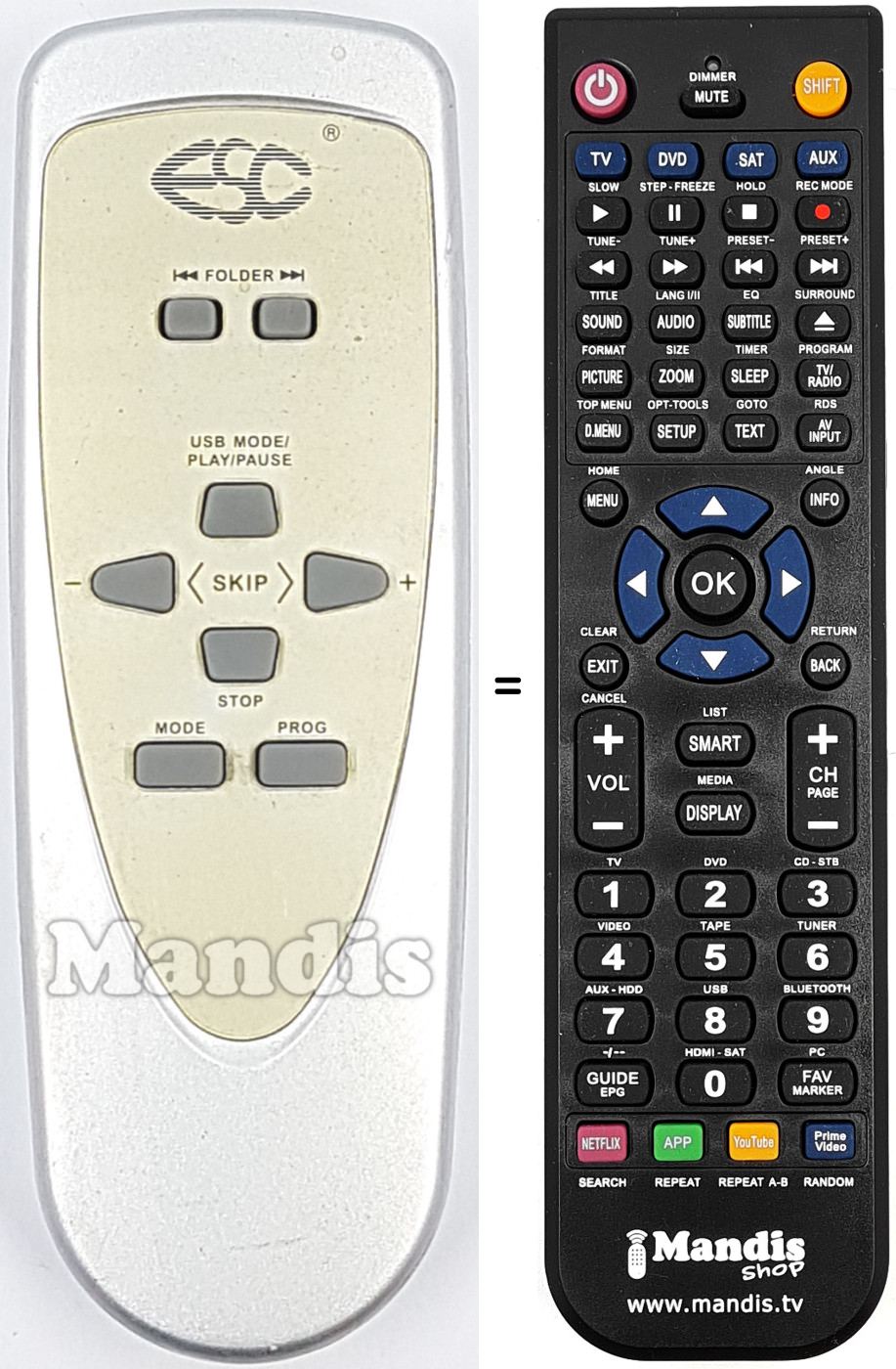 Replacement remote control REMCON2044