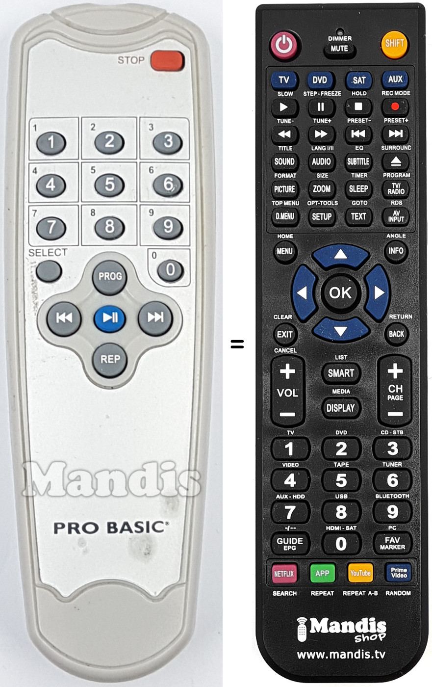 Mando a distancia equivalente REMCON2153