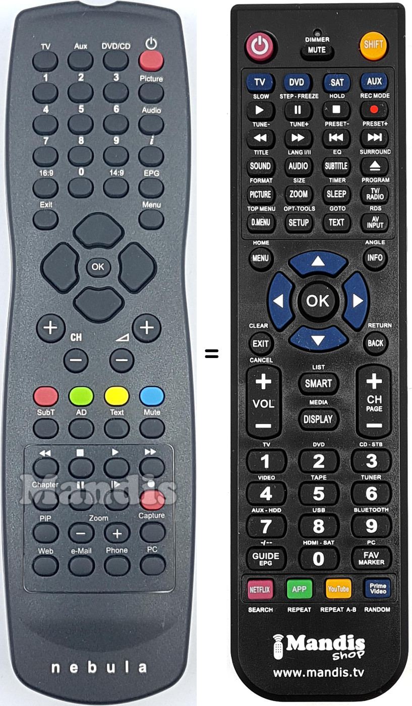 Mando a distancia equivalente REMCON2161