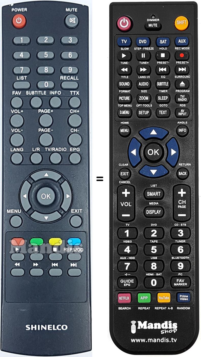 Mando a distancia equivalente REMCON2185