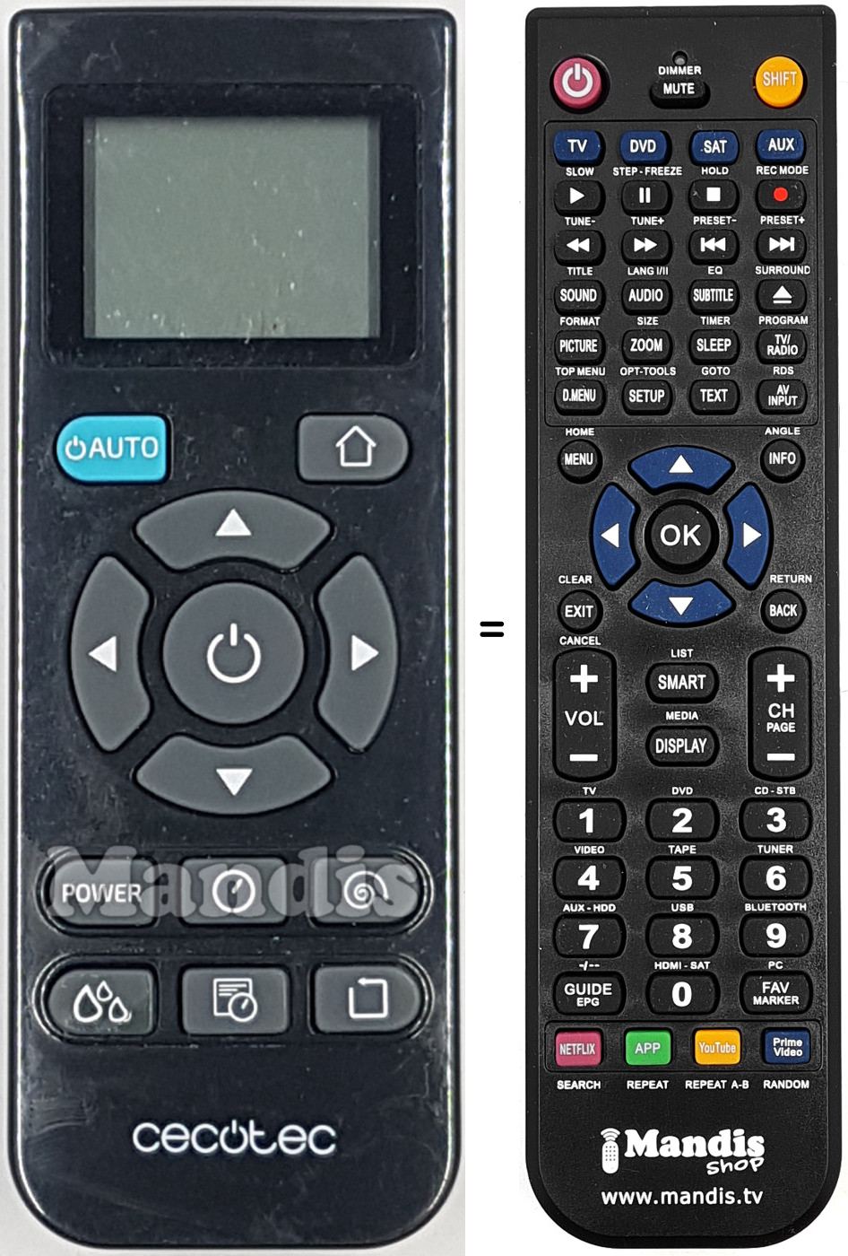 Mando a distancia equivalente REMCON2093