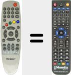 Replacement remote control for DVB-C3