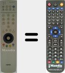 Replacement remote control for Control 150 TV (87000060)