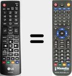 Replacement remote control for AKB74475451