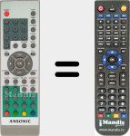 Replacement remote control for ANS003