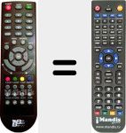 Replacement remote control for EASYTV19