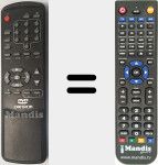 Replacement remote control for DVD 200