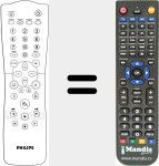 Replacement remote control for PHILIPS0258