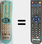 Replacement remote control for EM-LCD15